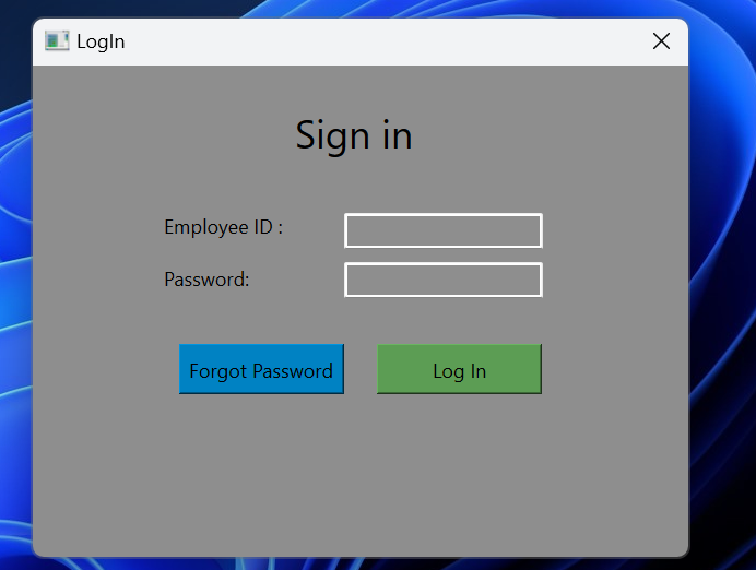 login page